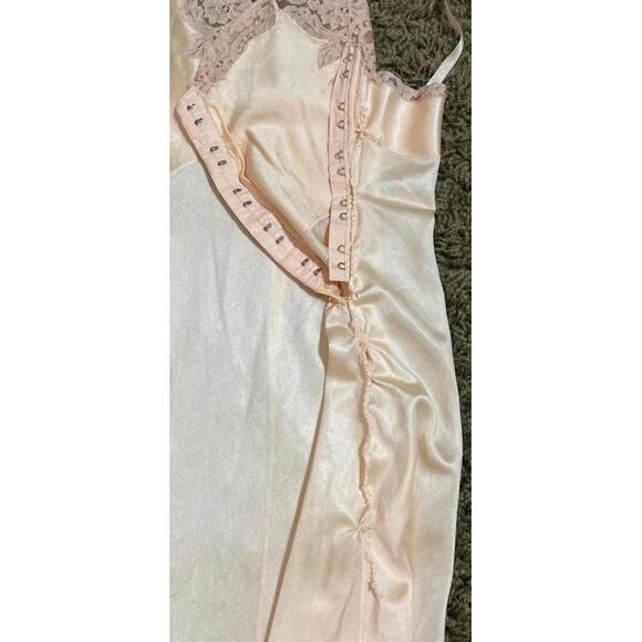 1930's Satin + Lace Romper Antique Lingerie size Small - Picture 9 of 10